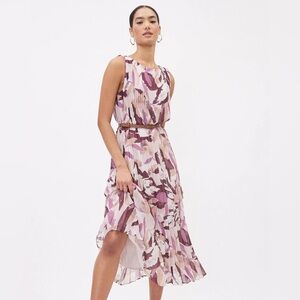 NWT — Sleeveless Pleated Chiffon Midi Dress — RW&CO.